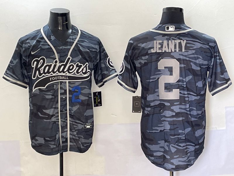 Men 2025 Oakland Raiders #2 Jeanty Camo Joint Name Nike Limited NFL Jersey style 5->oakland raiders->NFL Jersey